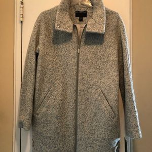 Woman’s wool blend zip front coat : NWT